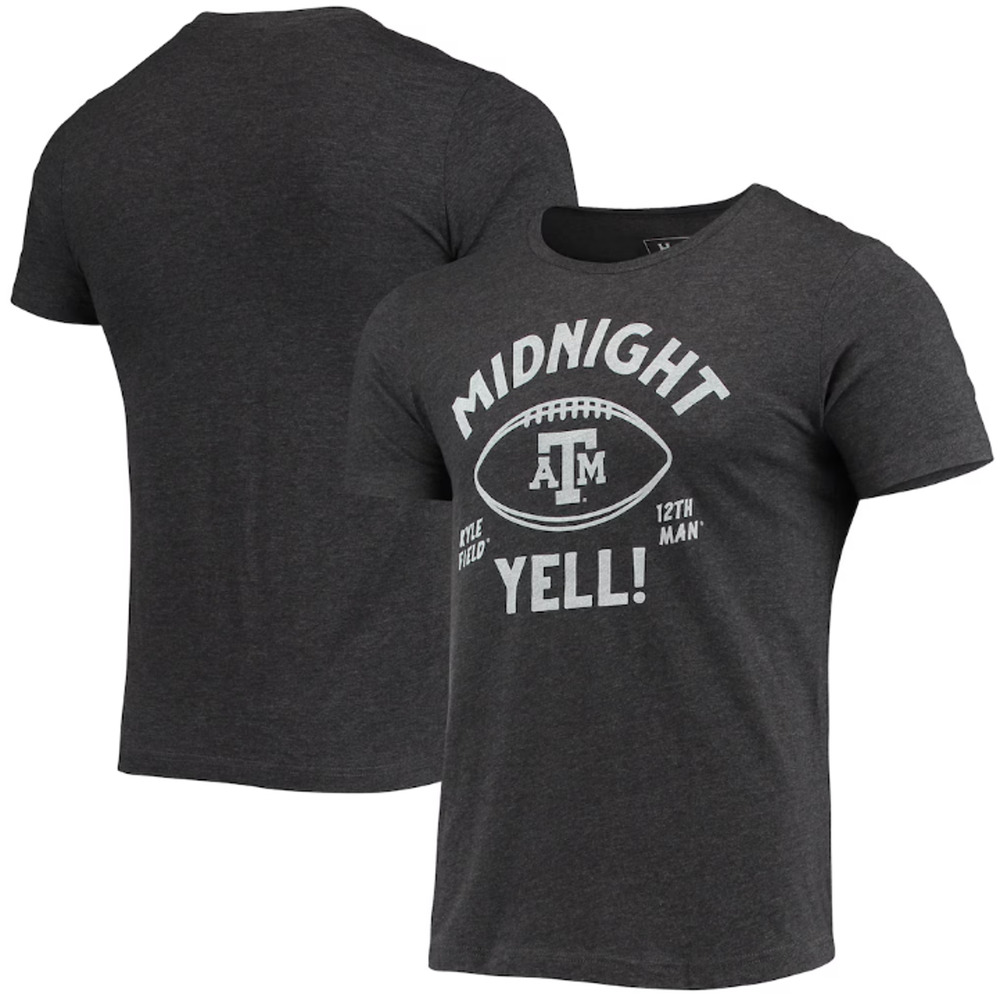 HOMEFIELD Mens Midnight Yell Texas A&M T-Shirt Large Dark Grey Short Sleeve NWT